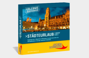 Erlebnis-Geschenkbox für einen Städteurlaub zu zweit