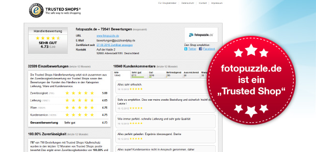 fotopuzzle.de ist ein trusted shop