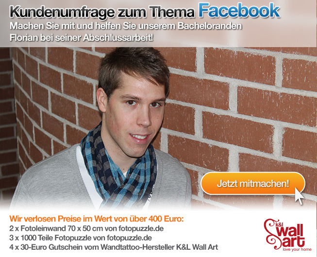 Kundenumfrage zum Thema Facebook bei fotopuzzle.de