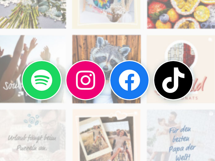 Facebook, Instagram, TikTok und Spotify - die puzzleYOU Social Media Kanäle im Überblick